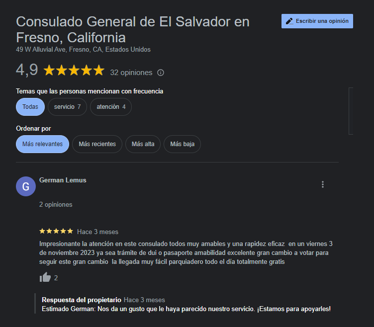 reviews del consulado salvadoreño en fresno